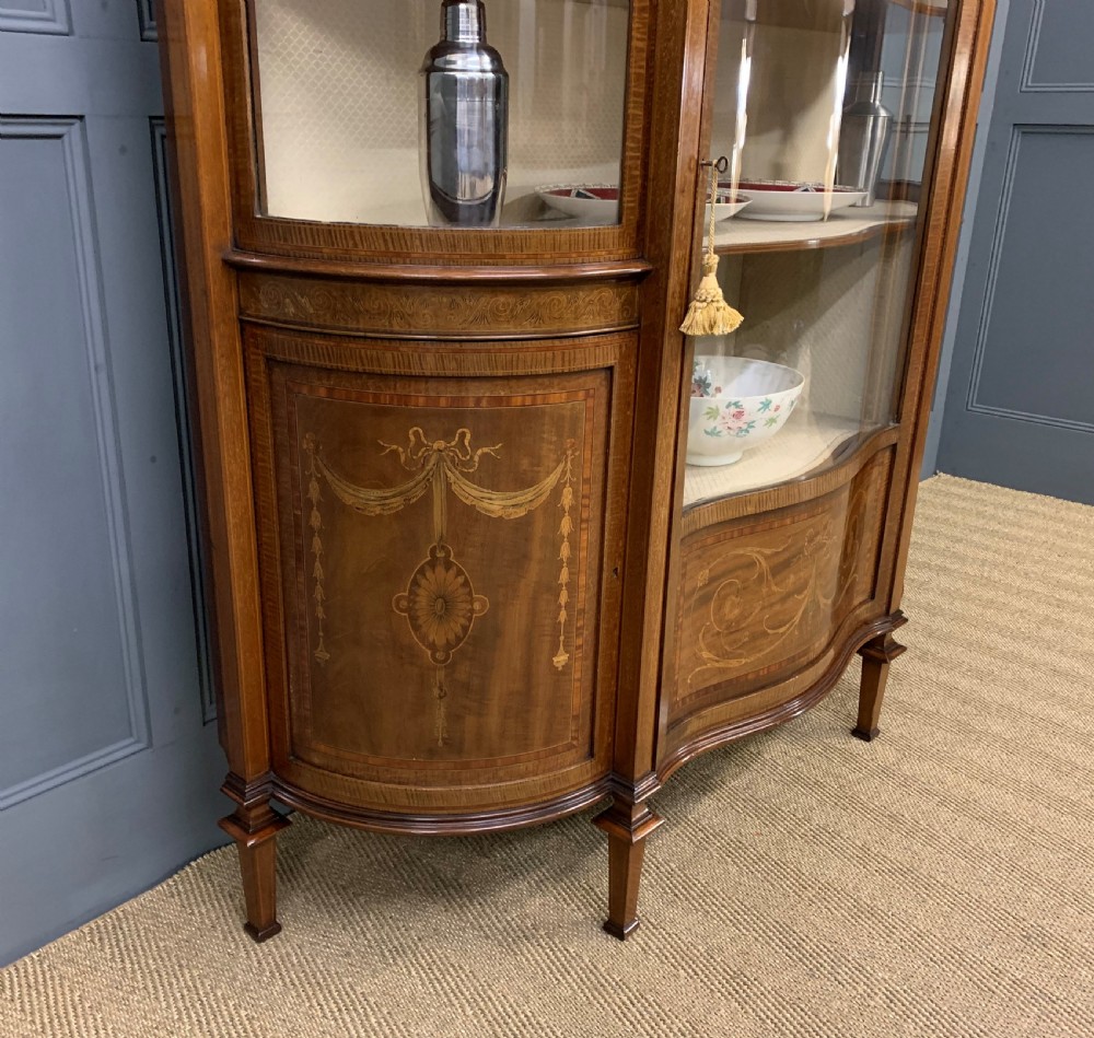 Maple and Co Inlaid Mahogany Display Cabinet View XV