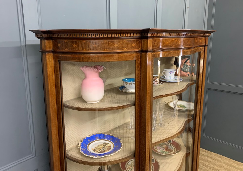 Maple and Co Inlaid Mahogany Display Cabinet View XVI
