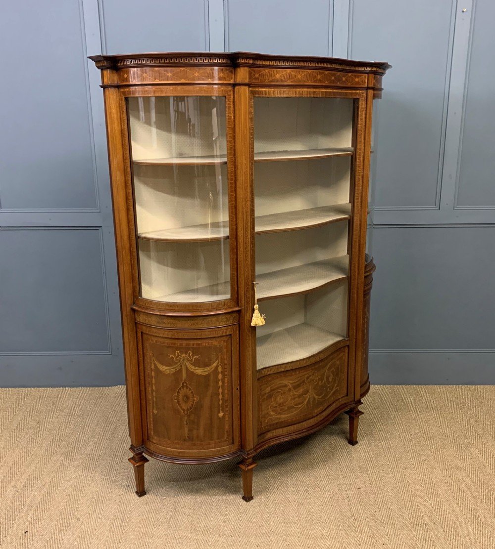 Maple and Co Inlaid Mahogany Display Cabinet View XVII