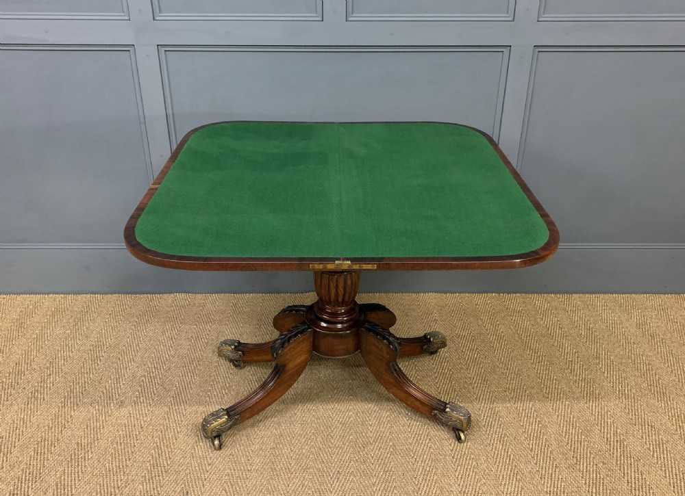 Regency Inlaid Rosewood Card Table View V