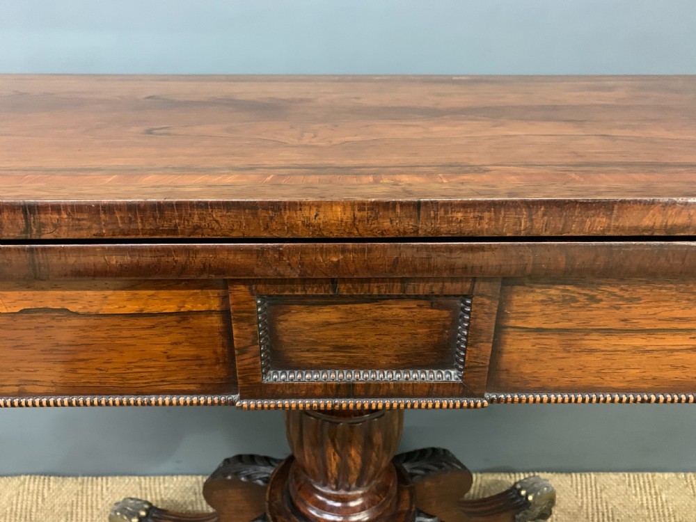 Regency Inlaid Rosewood Card Table View XI