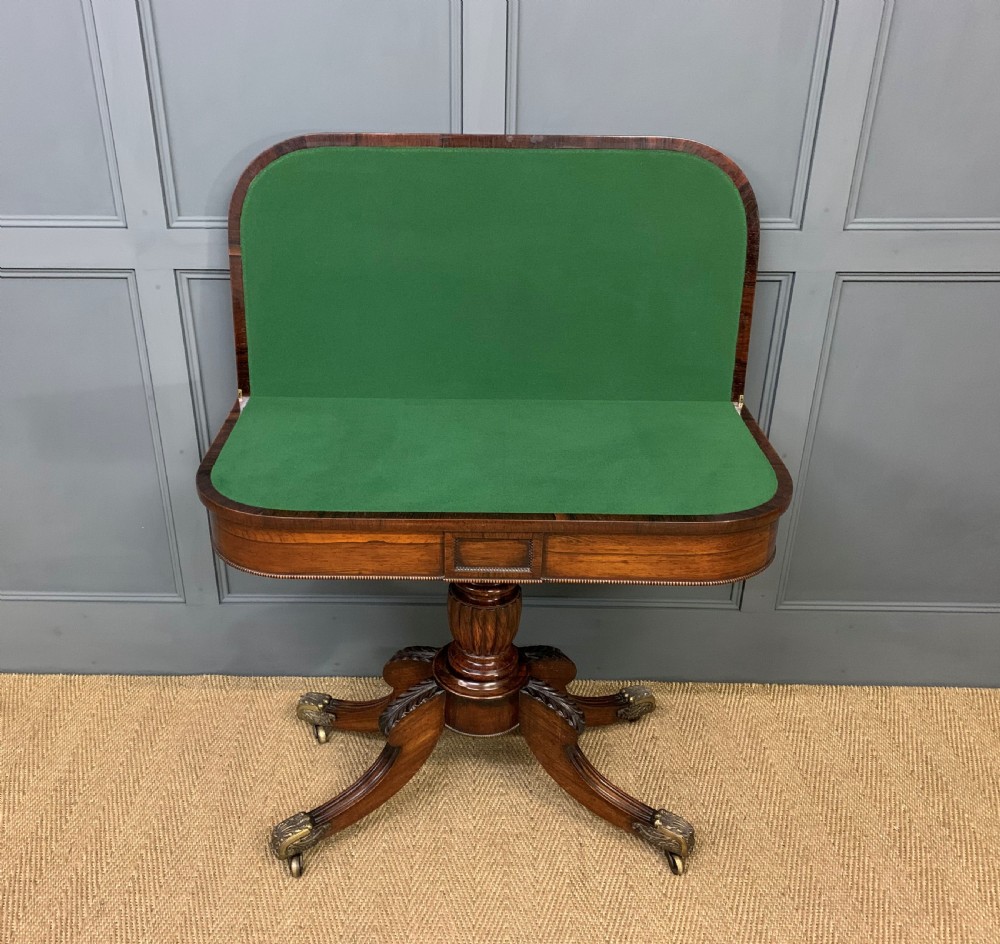 Regency Inlaid Rosewood Card Table View XVII
