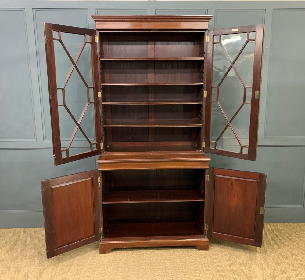 Inlaid Mahogany Bookcase by S & H Jewell View II