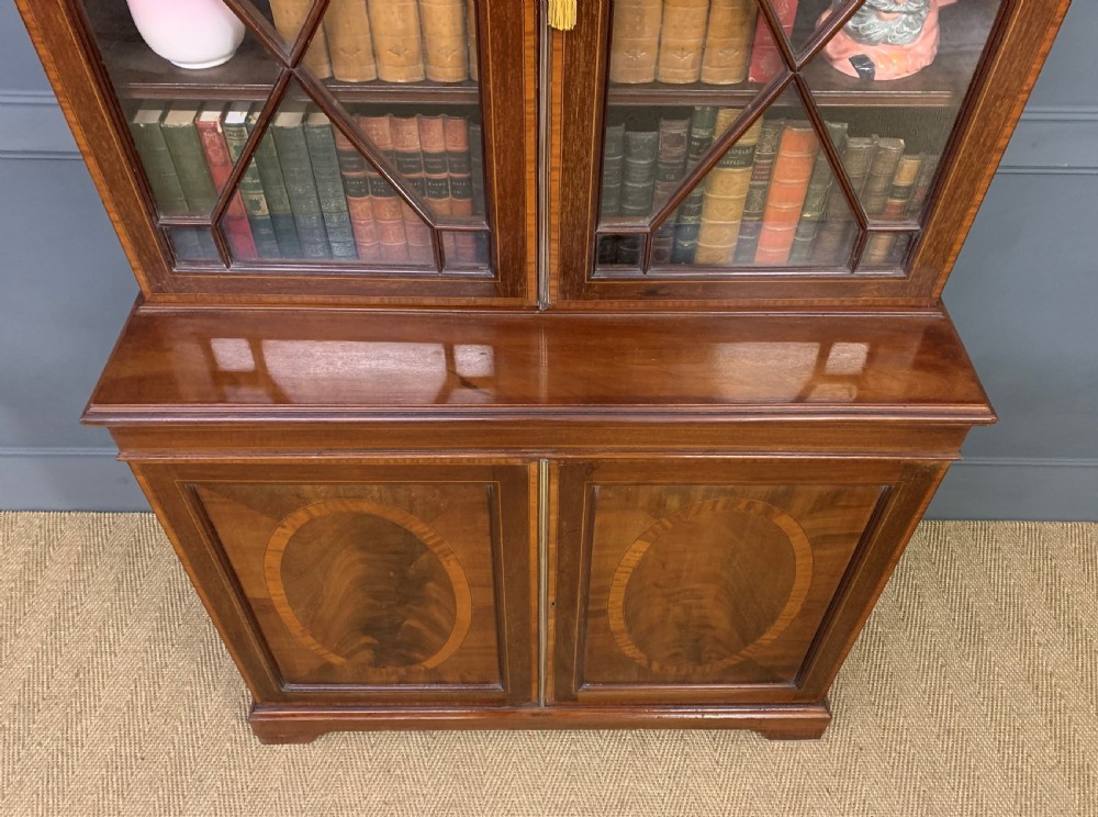 Inlaid Mahogany Bookcase by S & H Jewell View IV