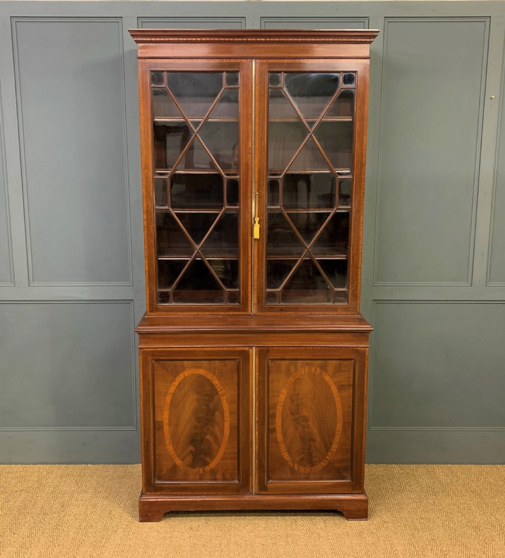 Inlaid Mahogany Bookcase by S & H Jewell View VI