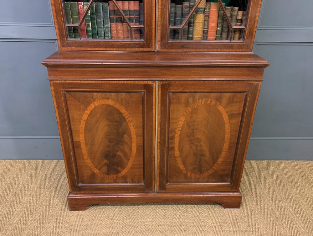 Inlaid Mahogany Bookcase by S & H Jewell View VIII