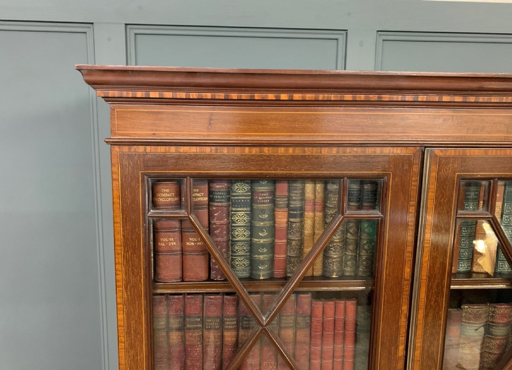 Inlaid Mahogany Bookcase by S & H Jewell View XII