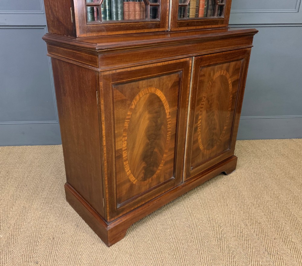 Inlaid Mahogany Bookcase by S & H Jewell View XIV