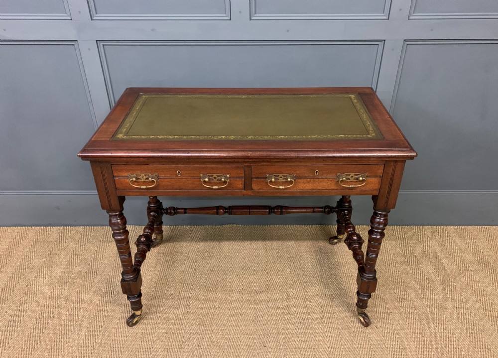 Late Victorian Mahogany Writing Table View VI