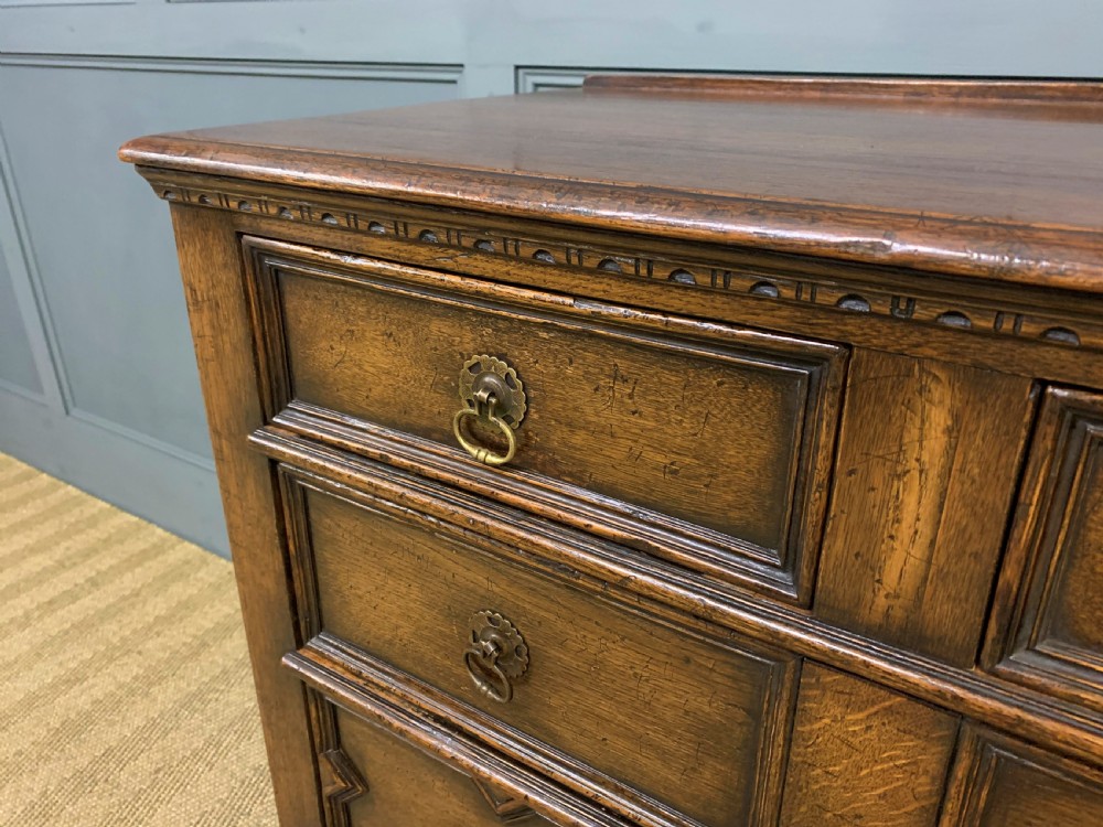 Oak Jacobean Style Chest of Drawers View II