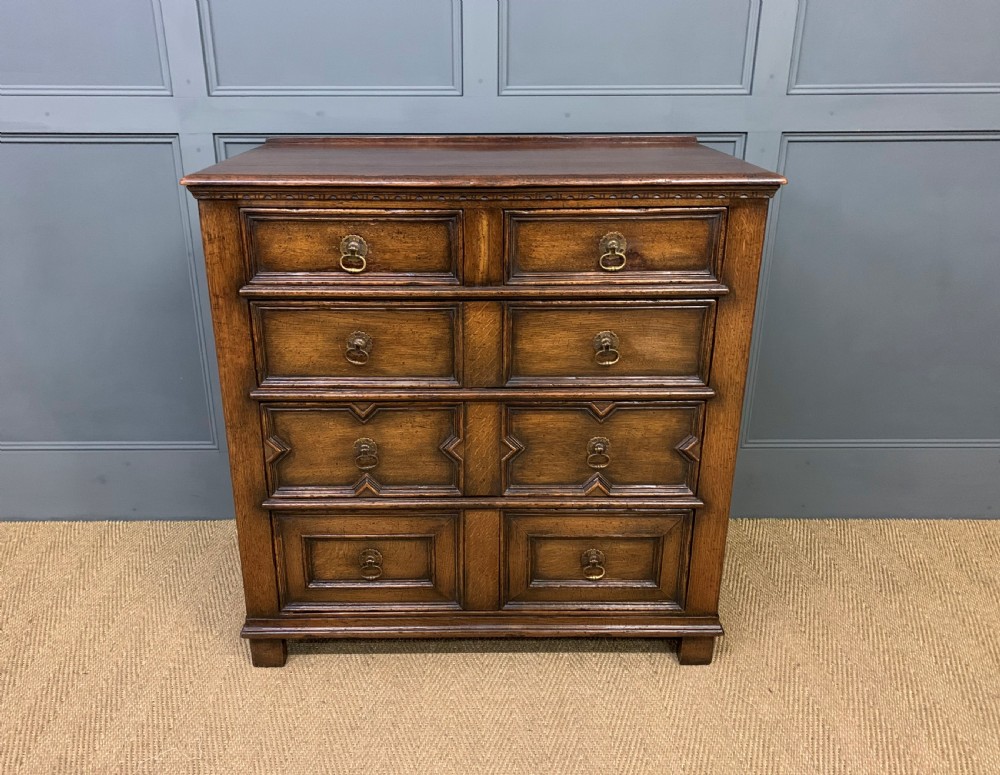 Oak Jacobean Style Chest of Drawers View VII
