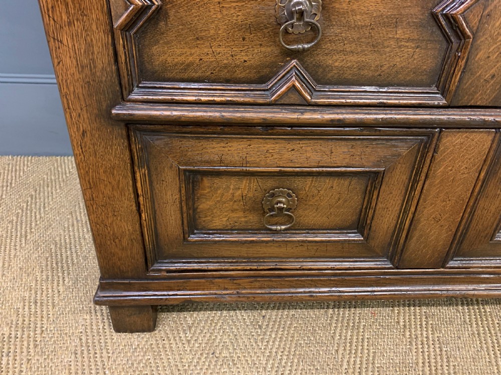 Oak Jacobean Style Chest of Drawers View IX