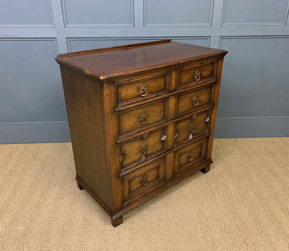 Oak Jacobean Style Chest of Drawers View XI