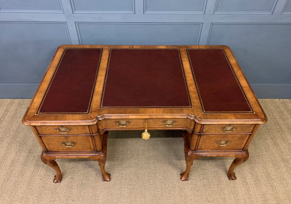 Burr Walnut Partners Writing Desk View VI