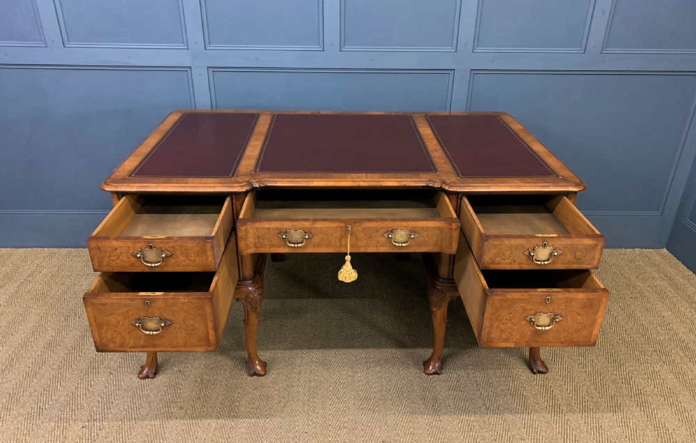 Burr Walnut Partners Writing Desk View XII