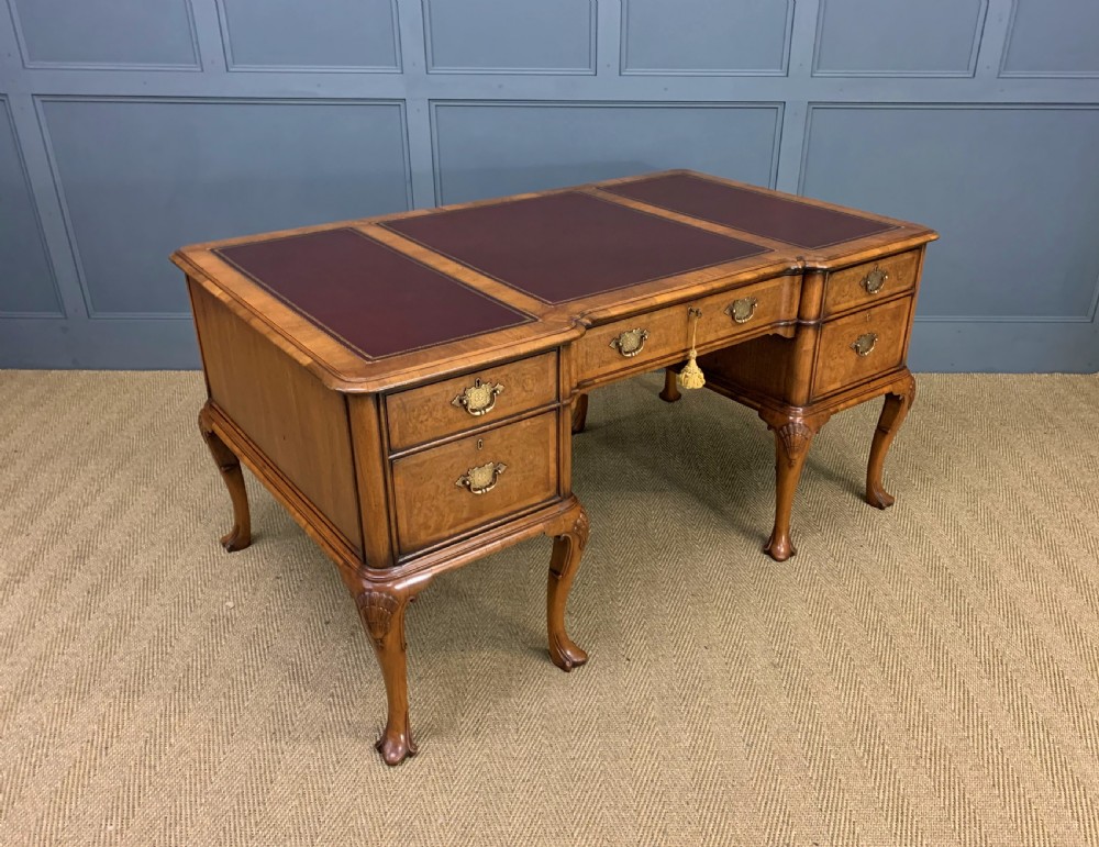 Burr Walnut Partners Writing Desk View XIII