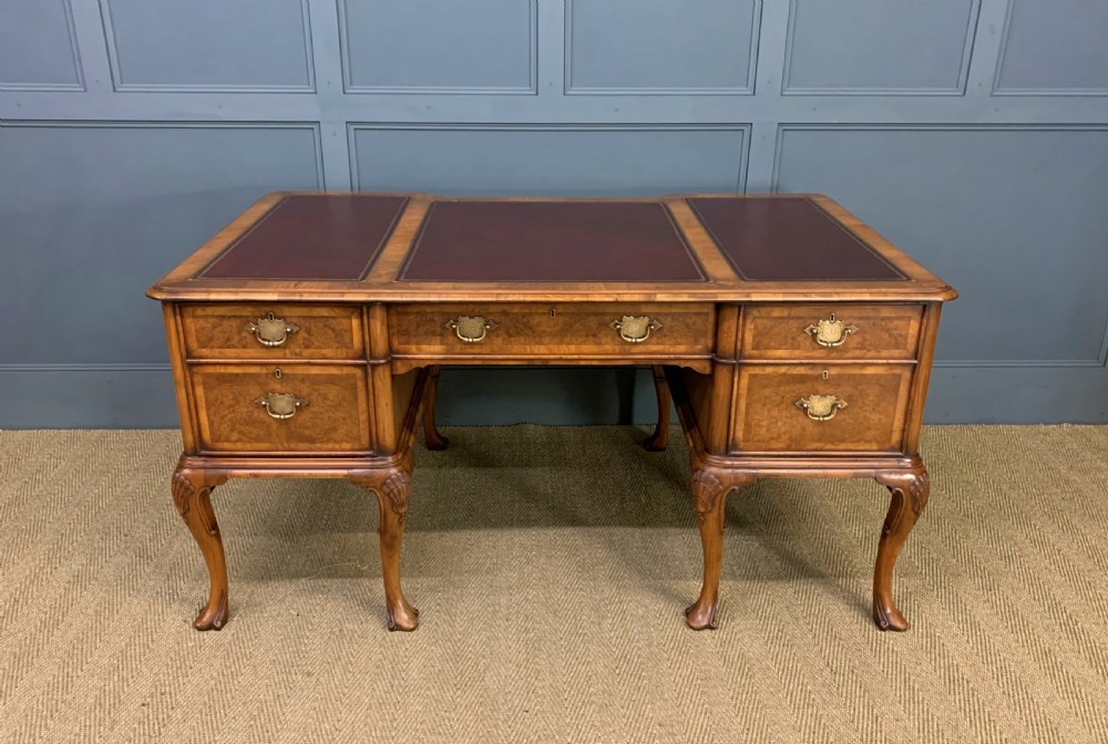 Burr Walnut Partners Writing Desk View XVIII