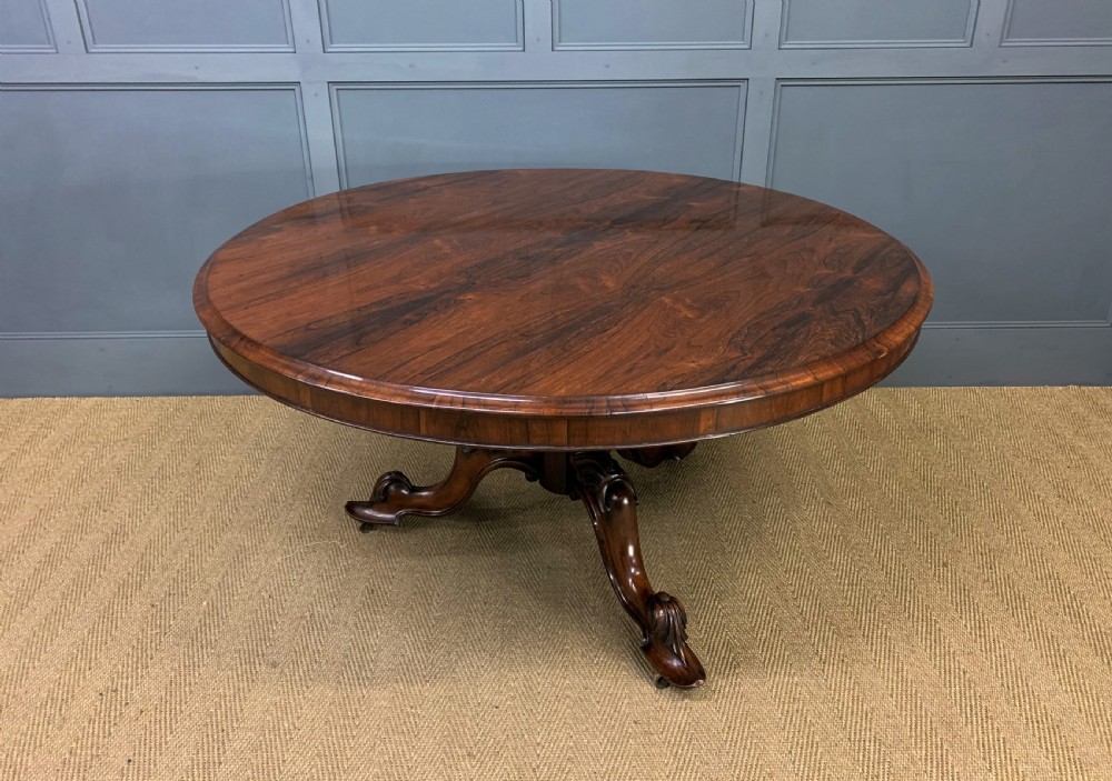 Victorian Rosewood Loo Table View IX