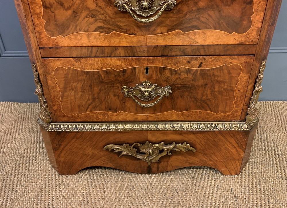 Pair of Victorian Burr Walnut Pillar Chests View II
