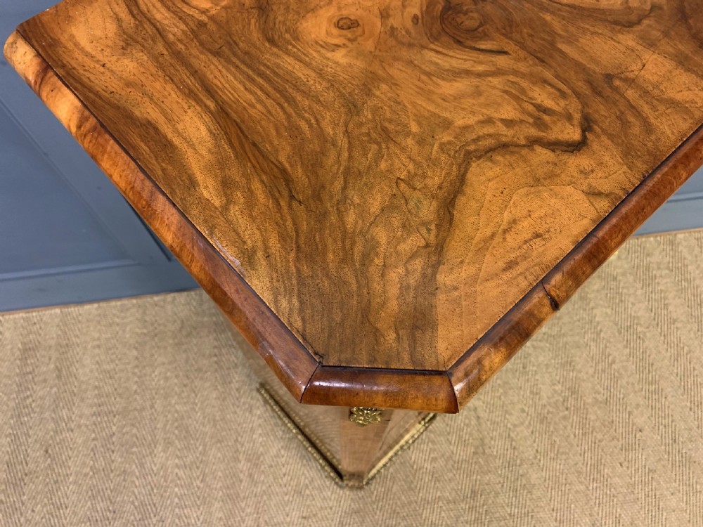 Pair of Victorian Burr Walnut Pillar Chests View XVI