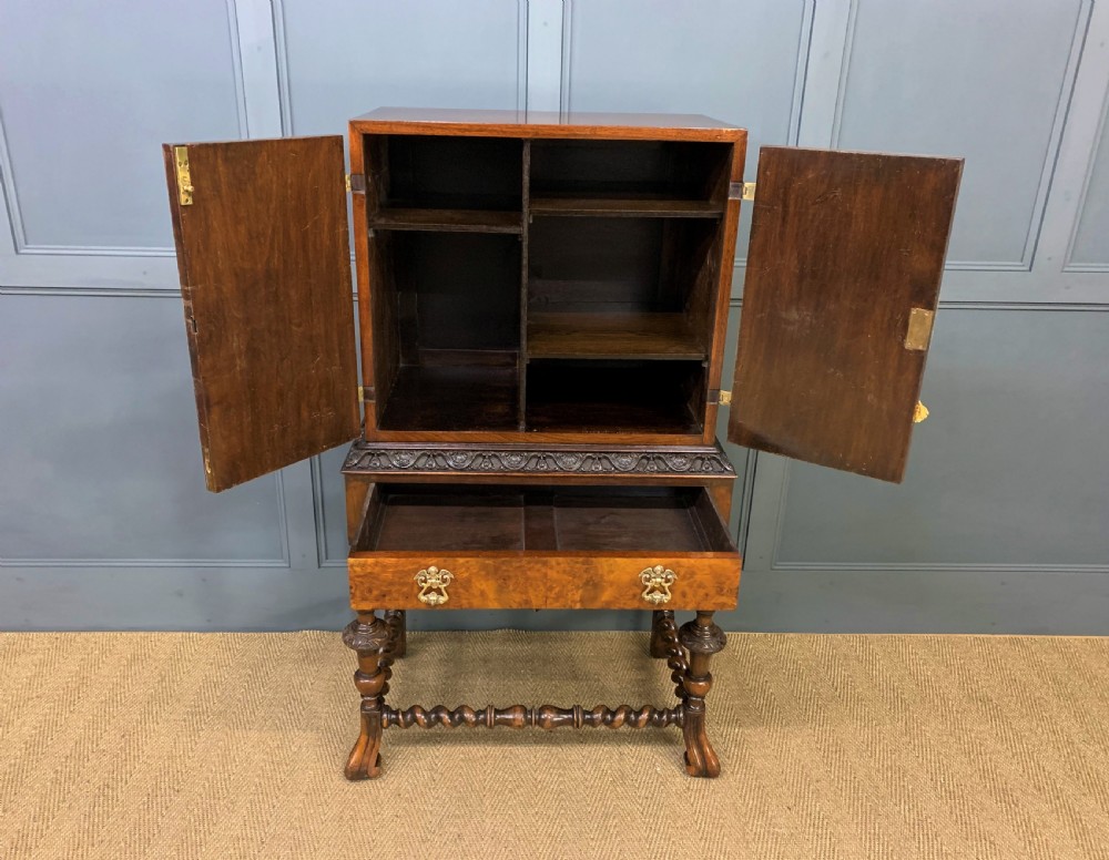 Burr Walnut Cocktail Cabinet View IV