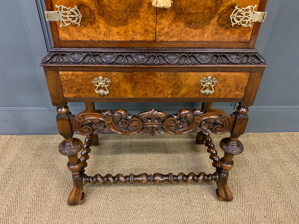 Burr Walnut Cocktail Cabinet View XI