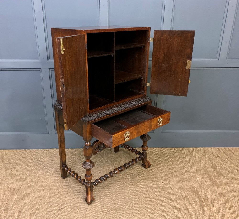Burr Walnut Cocktail Cabinet View XVI