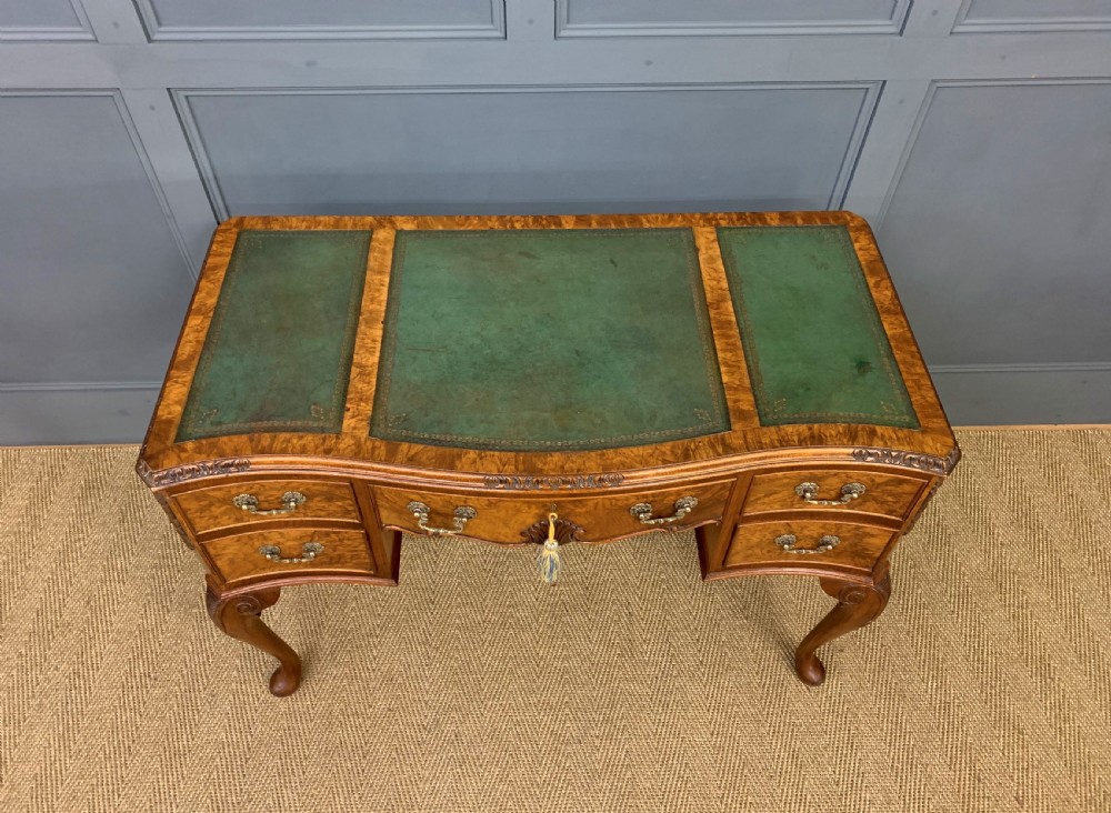 Burr Walnut Writing Desk View II