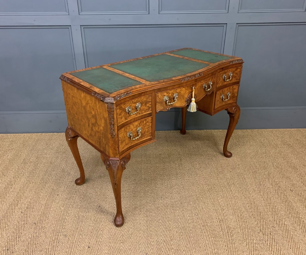 Burr Walnut Writing Desk View III