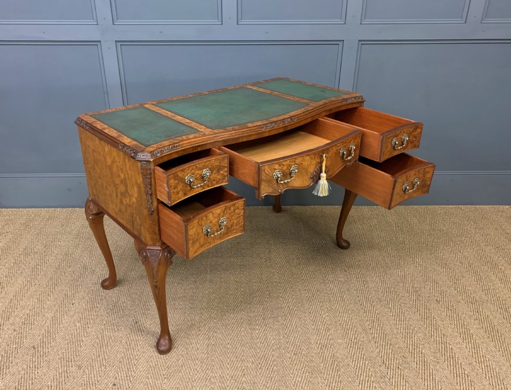 Burr Walnut Writing Desk View IV