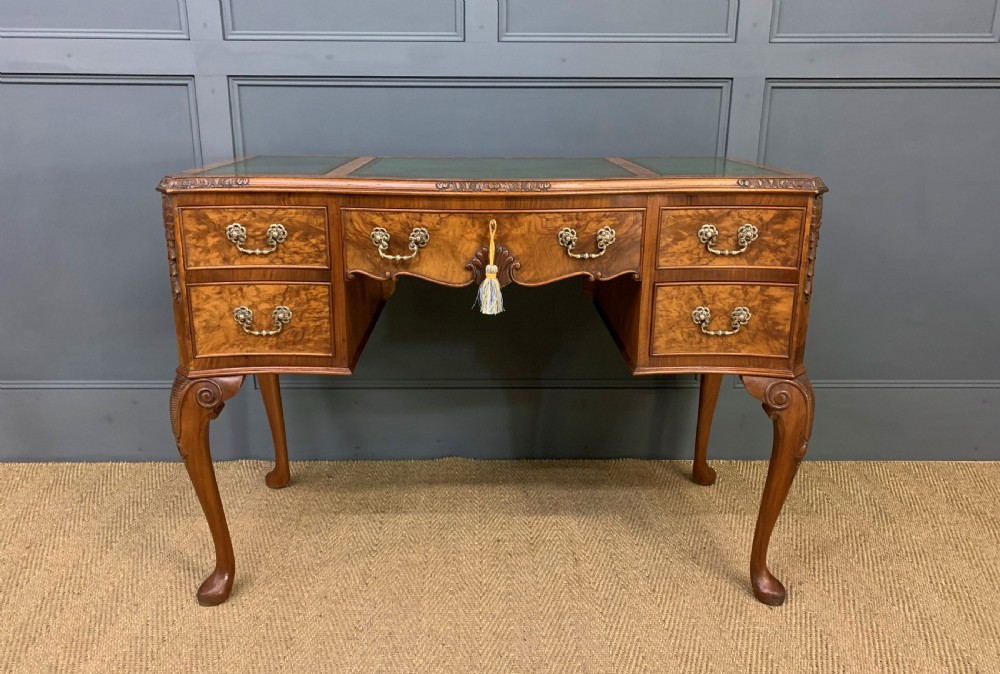 Burr Walnut Writing Desk View VI