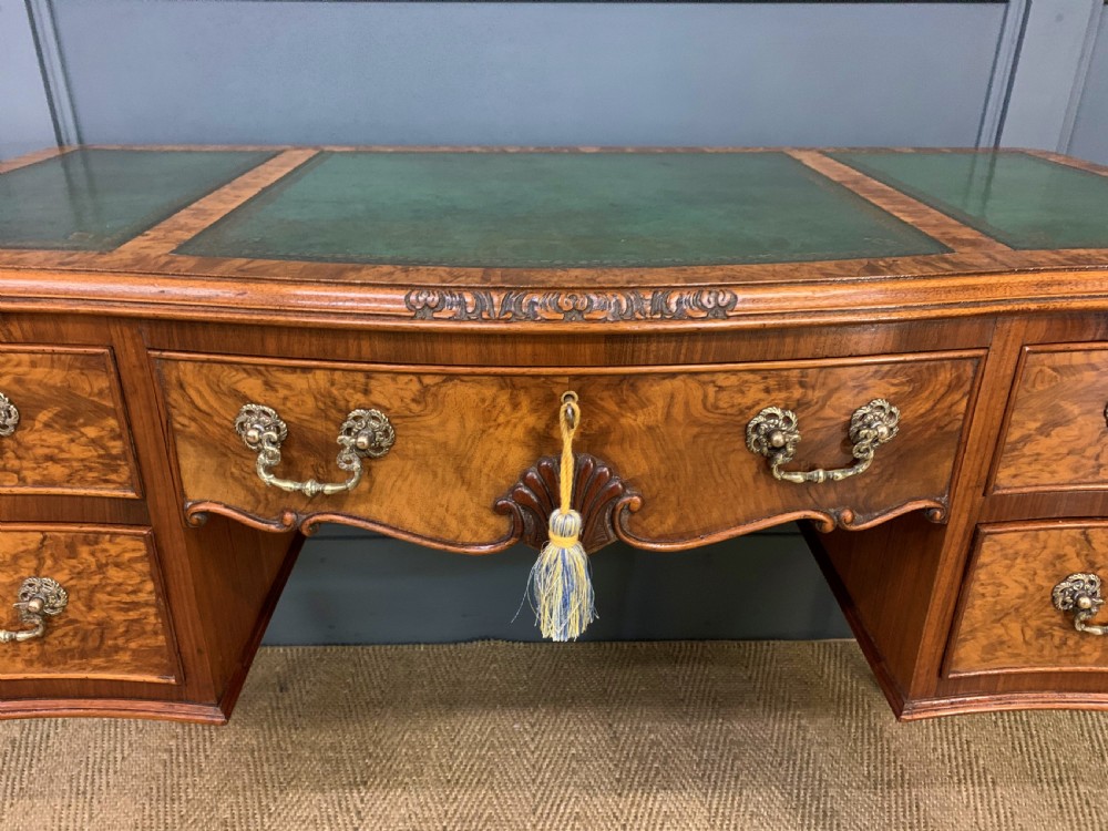 Burr Walnut Writing Desk View X