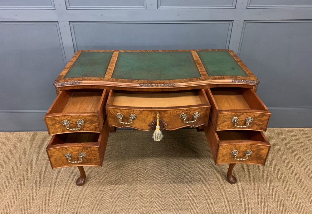 Burr Walnut Writing Desk View XII