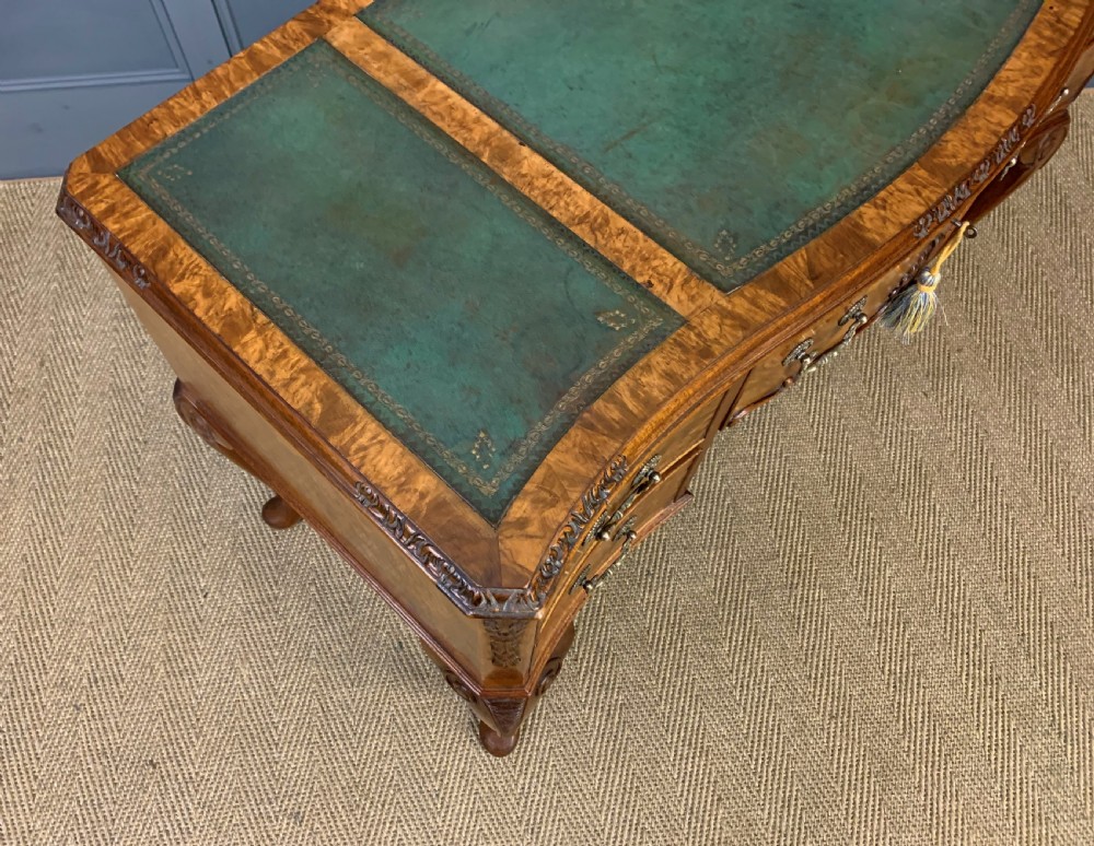 Burr Walnut Writing Desk View XV