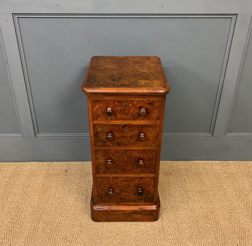 Pair of Victorian Burr Walnut Bedside Chests View IX