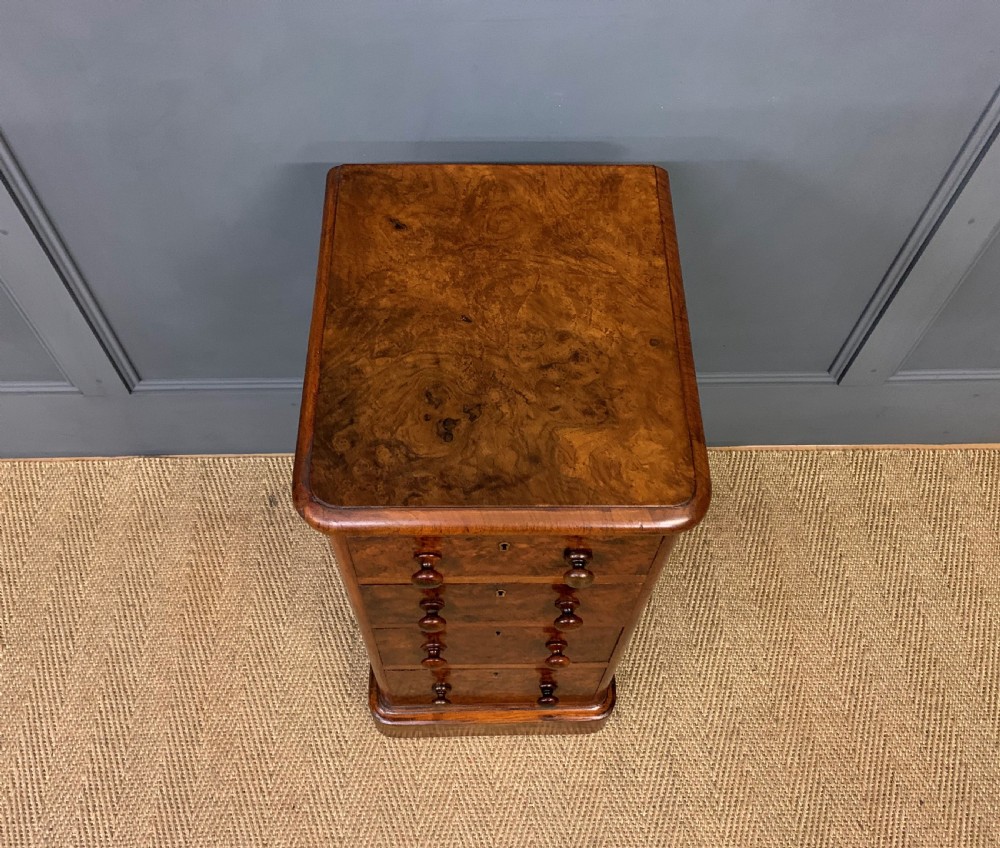 Pair of Victorian Burr Walnut Bedside Chests View X