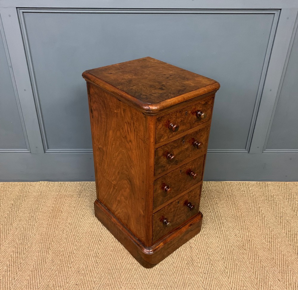 Pair of Victorian Burr Walnut Bedside Chests View XIII