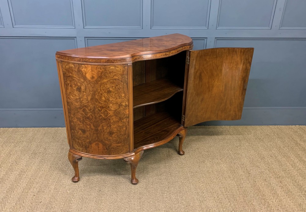 Burr Walnut Serpentine Commode View IX