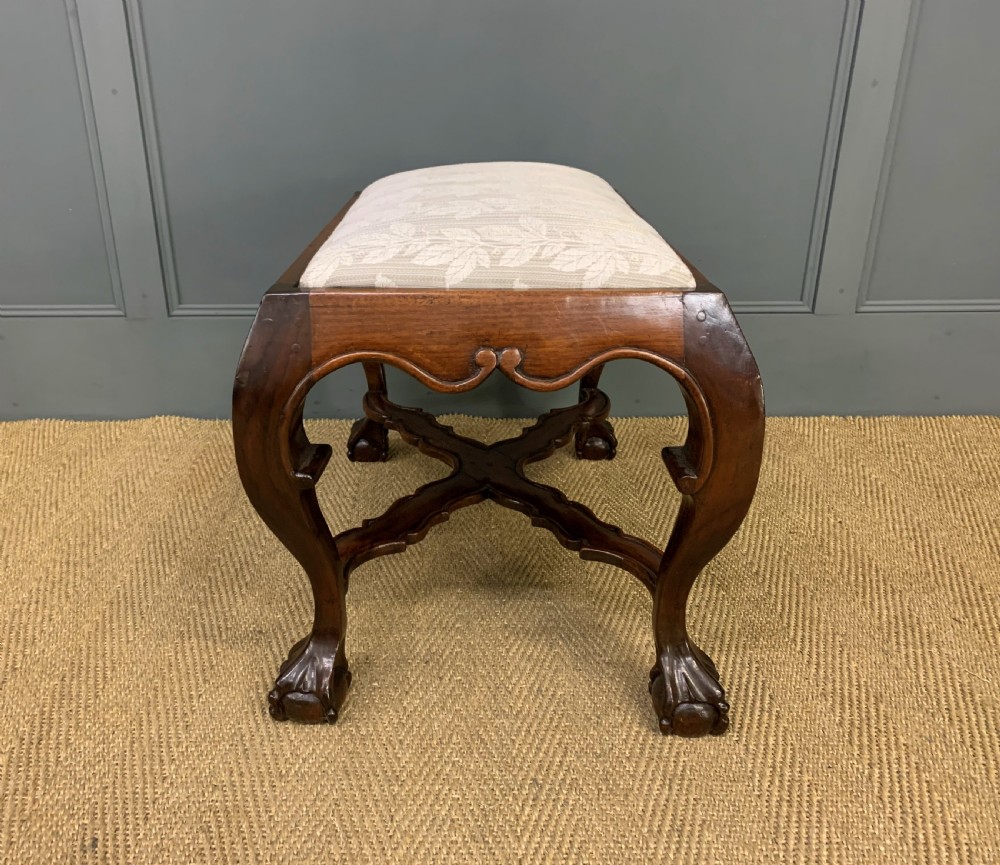 Georgian Style Walnut Stool View IV