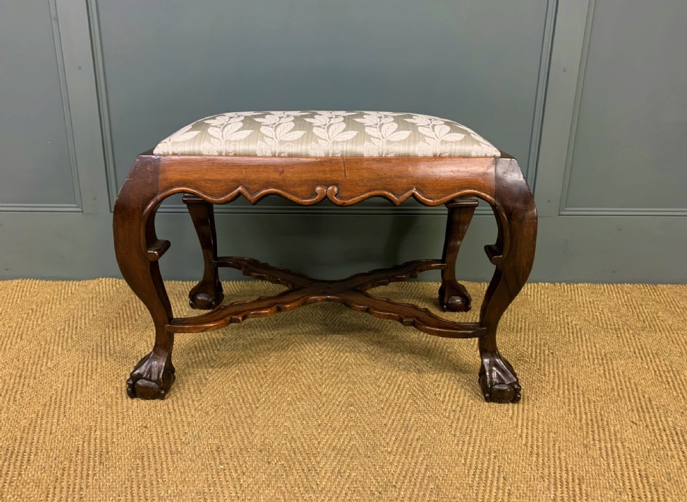 Georgian Style Walnut Stool View VI