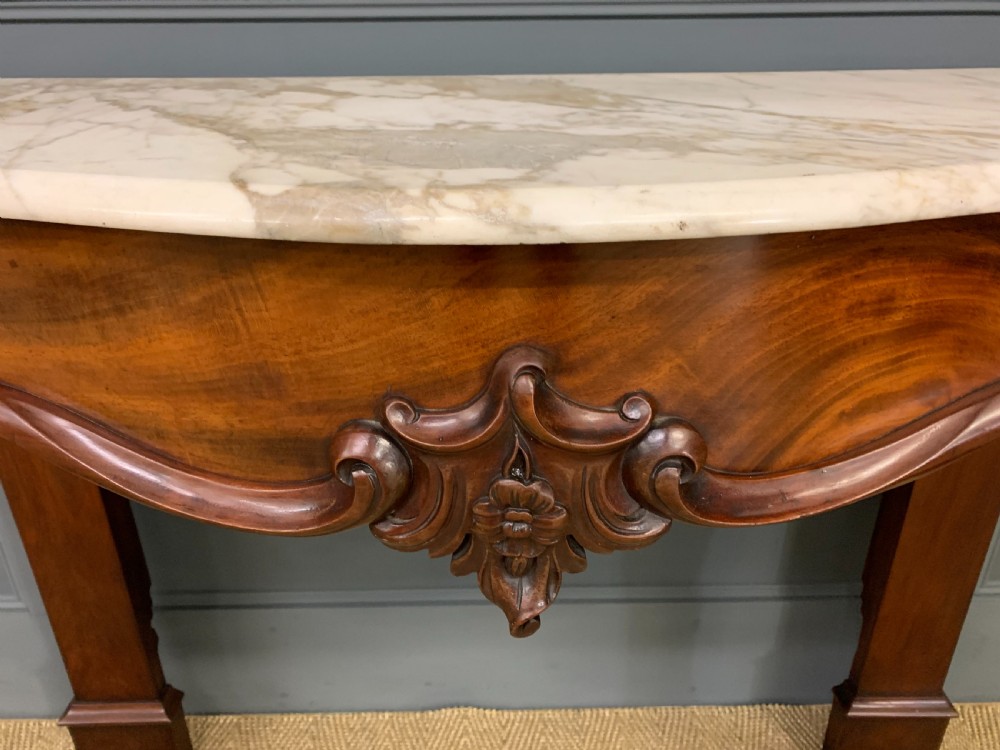 Victorian Mahogany Marble Topped Console Table View III