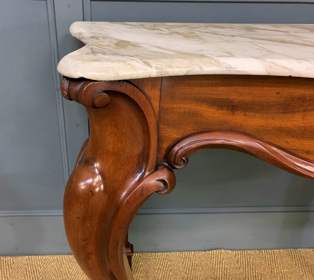 Victorian Mahogany Marble Topped Console Table View IV