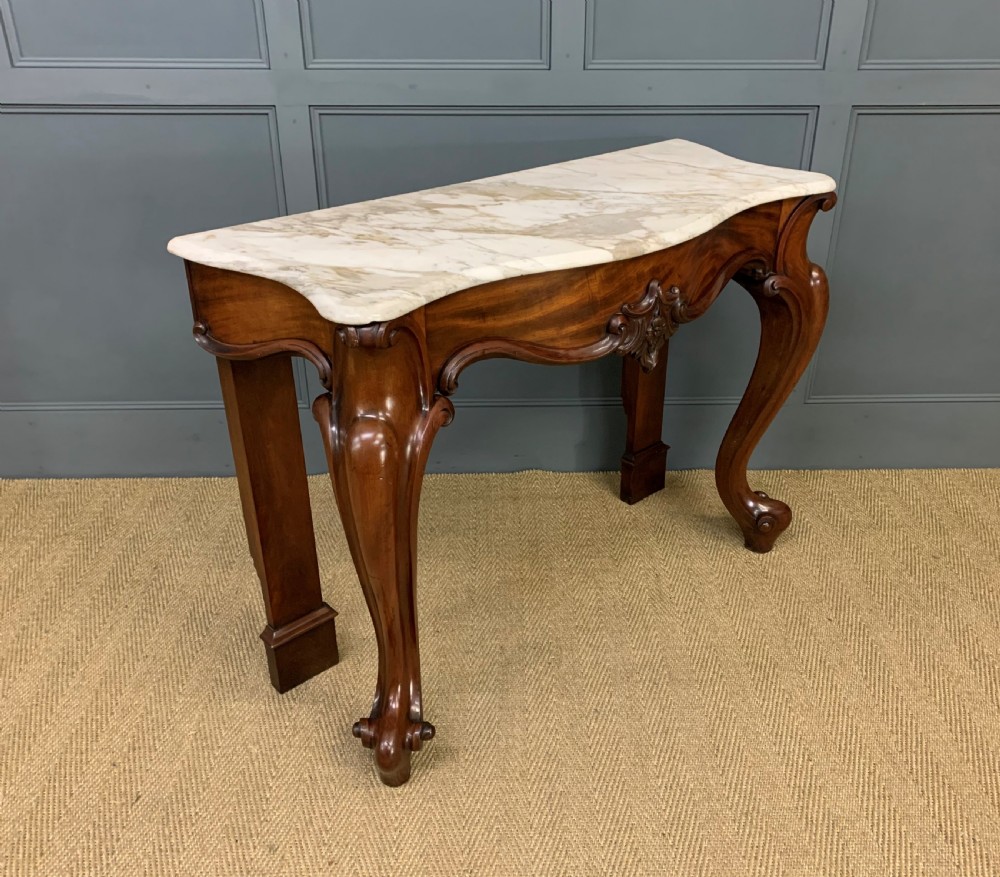 Victorian Mahogany Marble Topped Console Table View V