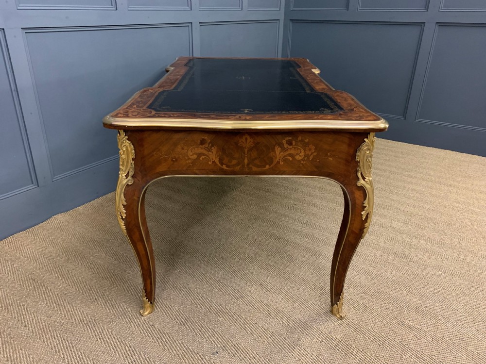 Large French Marquetry Rosewood Bureau Plat View XVII