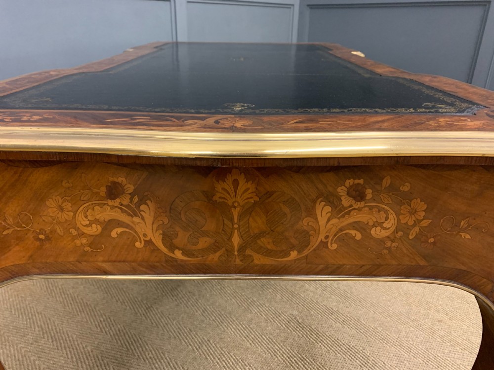 Large French Marquetry Rosewood Bureau Plat View XVIII