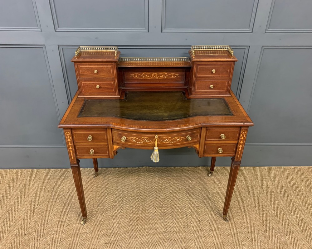 Edwardian Inlaid Mahogany Bonheur Du Jour