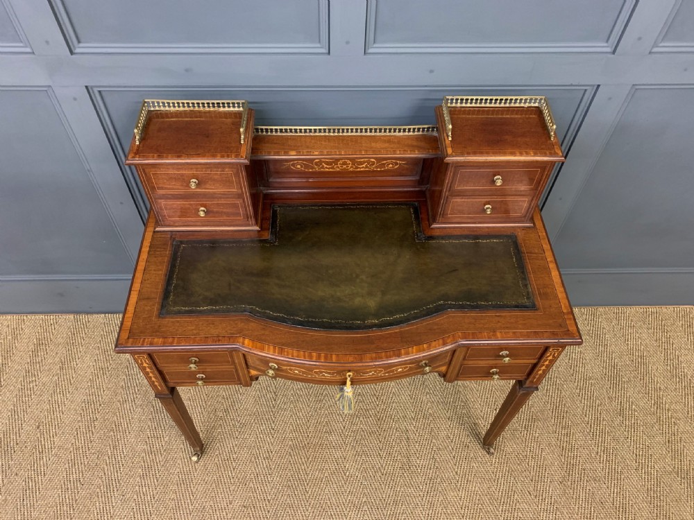 Edwardian Inlaid Mahogany Bonheur Du Jour View IV