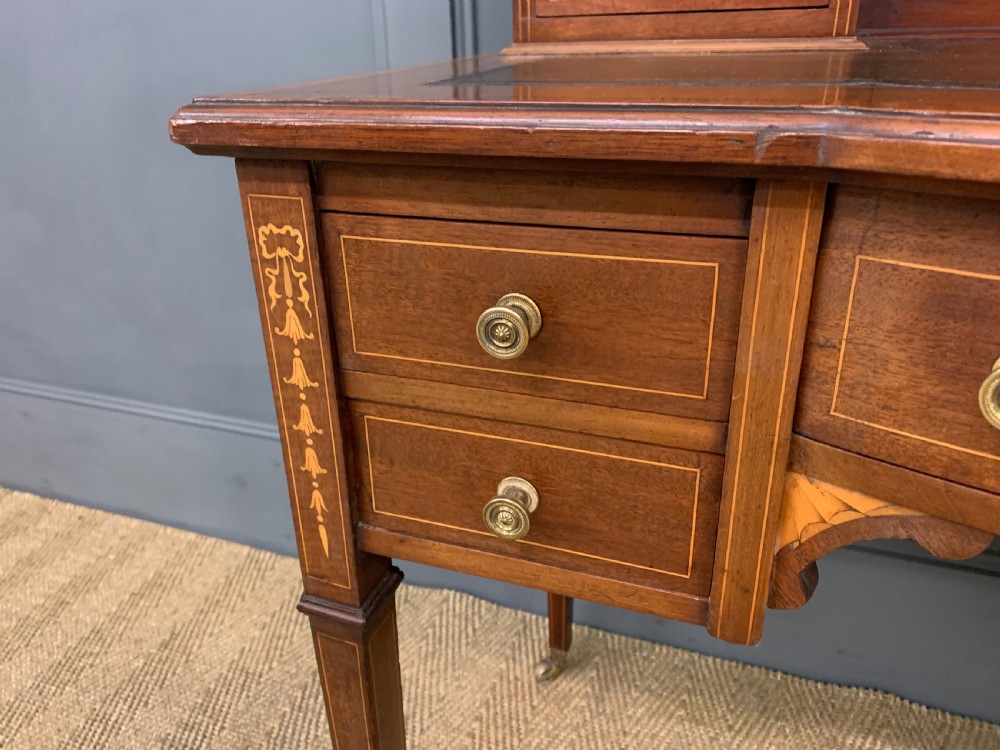 Edwardian Inlaid Mahogany Bonheur Du Jour View VII