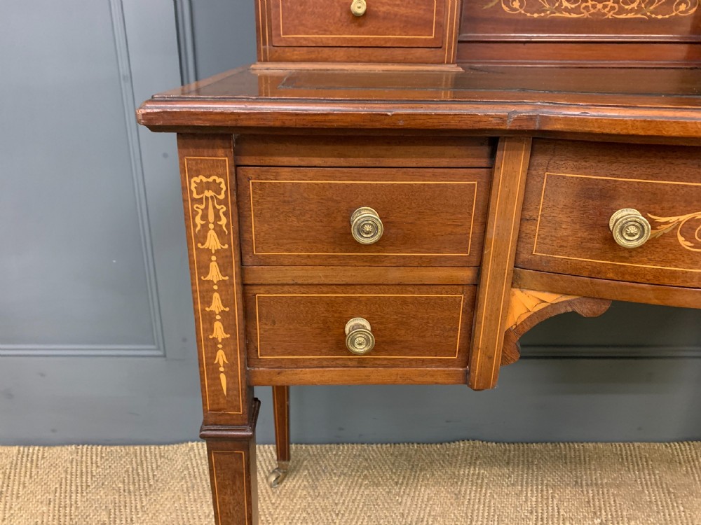 Edwardian Inlaid Mahogany Bonheur Du Jour View VIII