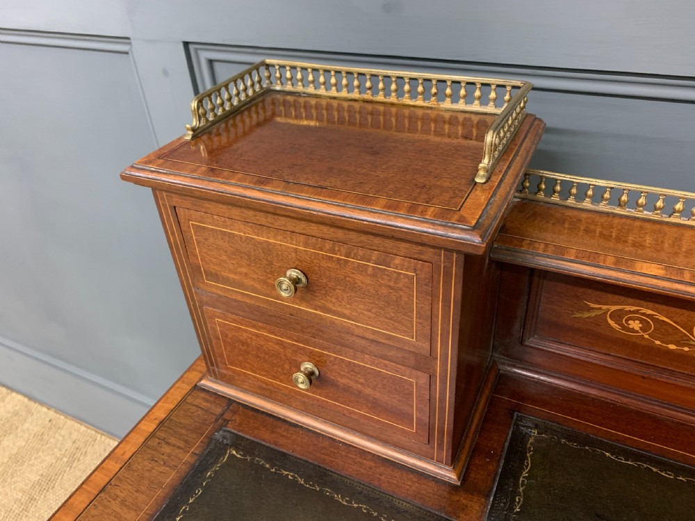 Edwardian Inlaid Mahogany Bonheur Du Jour View XII